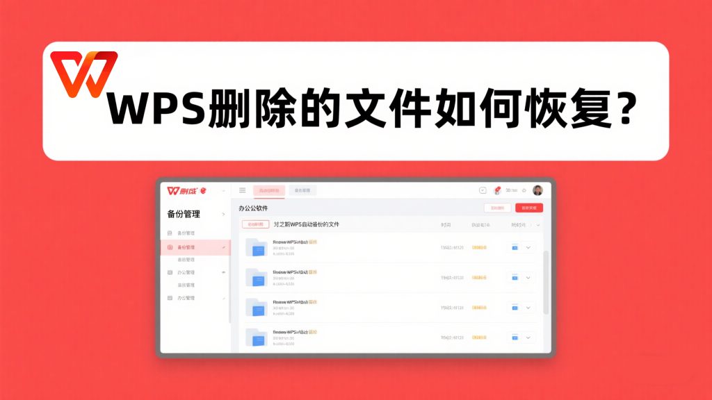 WPS误删文件恢复方法